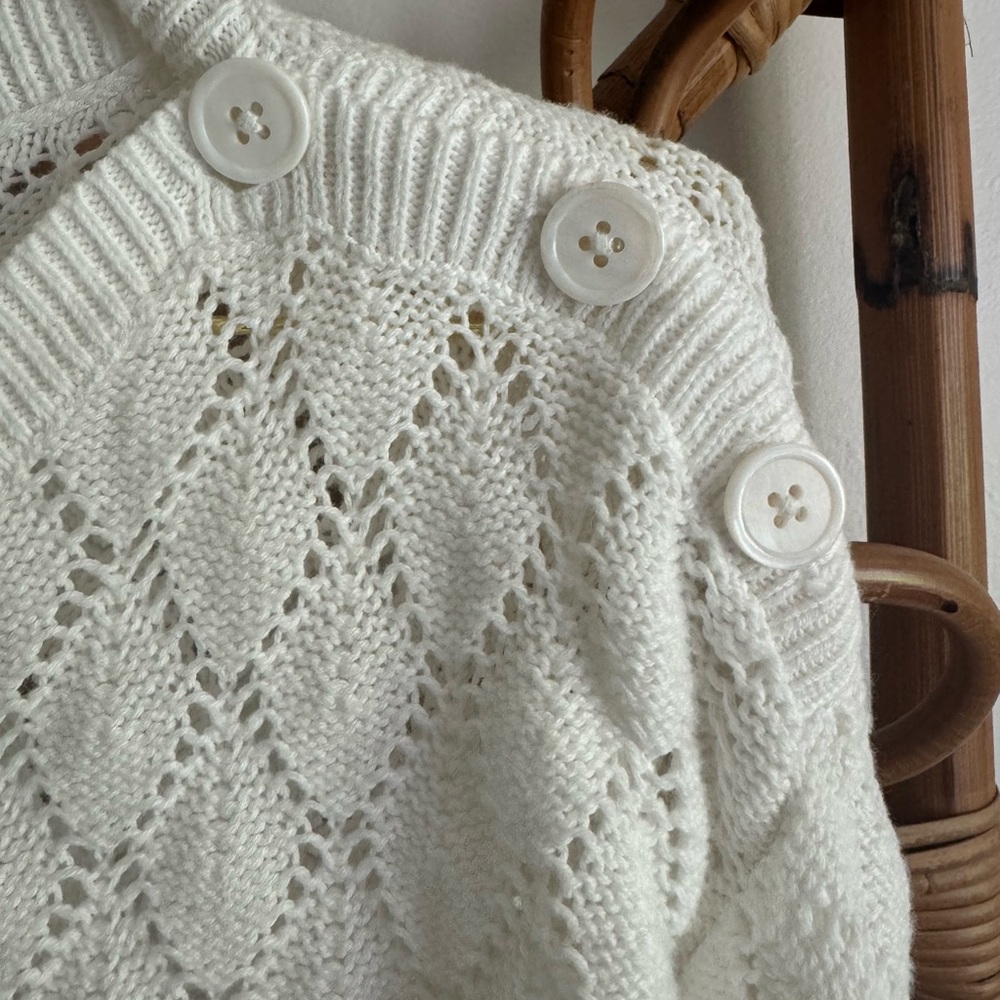 Margaret O’Leary White Knit Sweater - Picture 3 of 4